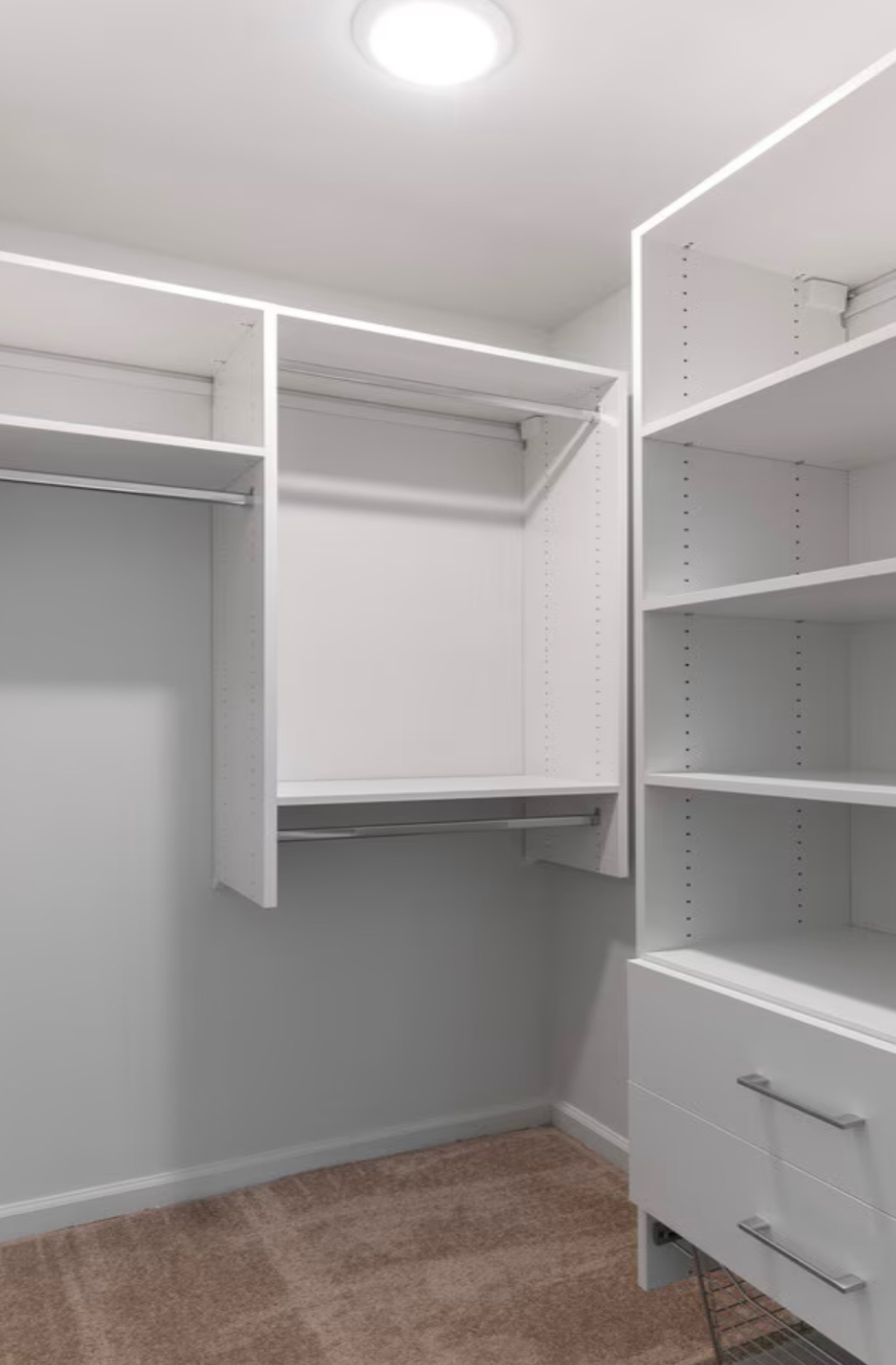 finished clean closet